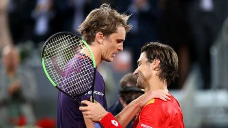 David Ferrer (r.) beendete im Mai 2019 nach einer Niederlage gegen Alexander Zverev seine Karriere