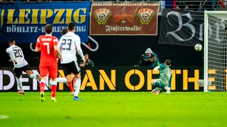 Serge Gnabry erzielte in seinem vierten Länderspiel sein viertes Tor