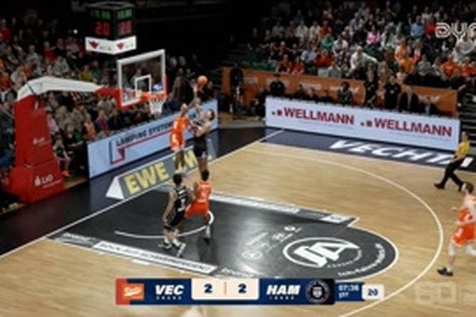 Spiel Highlights zu RASTA Vechta - Veolia Towers Hamburg