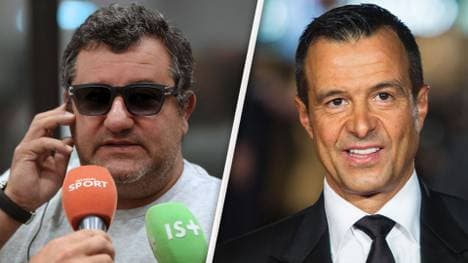 Die Spielerberater Mino Raiola (l.) und Jorge Mendes haben einen Großteil der internationalen Top-Fußballer unter Vertrag