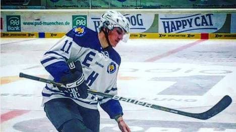 Tobias Schweinsteiger beim Eishockey