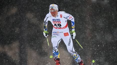 Charlotte Kalla gewann bei den Olympischen Spielen in Sotschi drei Medaillen
