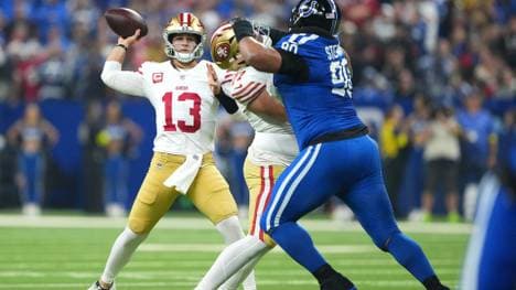 Überragt gegen die Colts: Brock Purdy (am Ball)