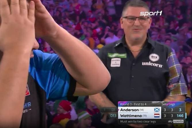 Anderson fast mit 9-Darter - und dann wird's noch irrer