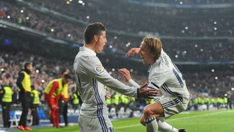 James Rodriguez (l.) erzielte einen Doppelpack