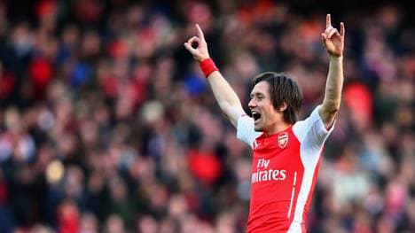 Rosicky Arsenal v Everton - Premier League