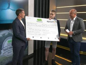 Die Charity-Aktion des Maschinensucher Doppelpass 2. Bundesliga und TruckScout24 war mehr als erfolgreich. Insgesamt 13.000 Euro kamen zusammen für die deutsche Sporthilfe.