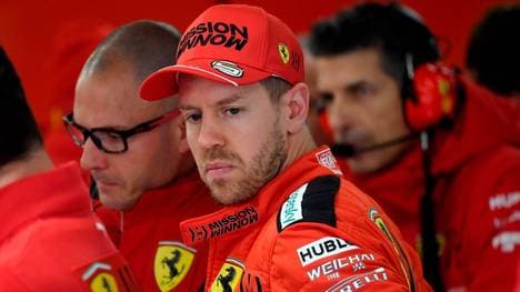 Ferrari's German driver Sebastian Vettel waits to take part in the tests for the new Formula One Grand Prix season at the Circuit de Catalunya in Montmelo in the outskirts of Barcelona on February 27, 2020. (Photo by Josep LAGO / AFP) (Photo by JOSEP LAGO/AFP via Getty Images)