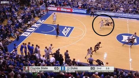 Grayson Allen stellt Xavier Rathan-Mayes ein Bein