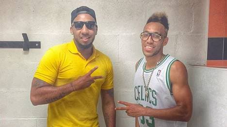 Pierre-Emerick Aubameyang (r.) und sein Freund Sakho
