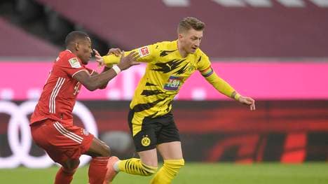 Marco Reus (r.) trug gegen den FC Bayern eine Regenbogen-Kapitänsbinde