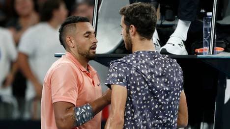 Nick Kyrgios (l.) und Karen Khachanov werden wohl keine Freunde mehr