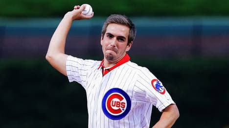 Philipp Lahm versuchte sich als Pitcher