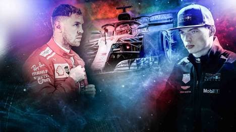 Sebastian Vettel (l.) und Max Verstappen (r.) waren Lewis Hamilton im Qualifying klar unterlegen