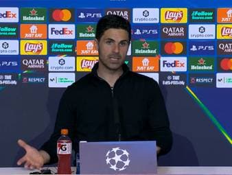 Arsenal-Trainer Mikel Arteta kritisiert auf der Pressekonferenz nach dem Spiel gegen Atletico Madrid den Videobeweis.