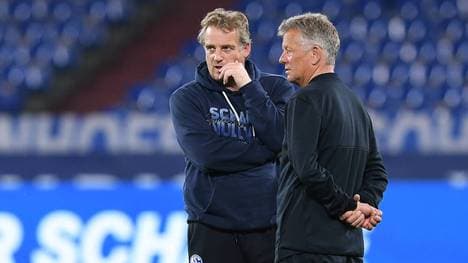 Peter Hermann (r.) arbeitete zuletzt mit Mike Büskens am Aufstieg der Schalker