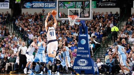 Dirk Nowitzki gelang mit 20 Punkten und 13 Rebounds ein Double-Double