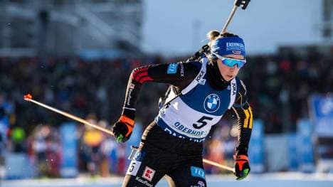 Kann Franziska Preuß die Staffel als Schlussläuferin aufs Podest bringen?