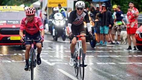 Ben O'Connor (r.) gewann in Tignes