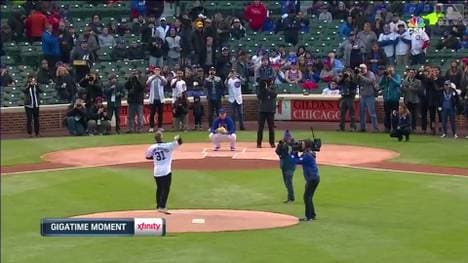 Schweinsteiger First Pitch