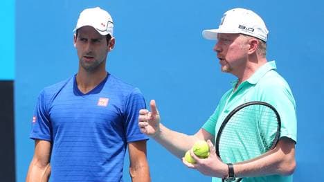 Boris Becker und Novak Djokovic