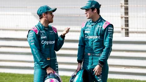 Während Sebastian Vettel (l.) bei Aston Martin mit seinem Formel-1-Boliden noch immer nicht warm wird, läuft es für Lance Stroll besser