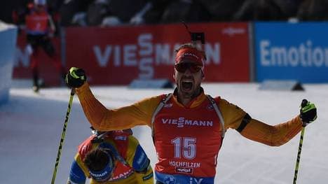 Arnd Peiffer setzte sich im Sprint gegen Martin Ponsiluoma durch