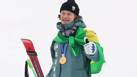 Lucas Pinheiro Braathen holte im Olympia-Riesenslalom Gold für Brasilien