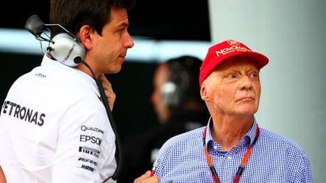 Toto Wolff und Niki Lauda haben nach dem Rennen in Sepang einiges zu besprechen
