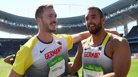 Diskus-Olympiasieger Christoph Harting (l.) und Daniel Jasinski starten in Berlin