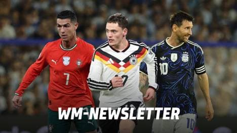 Christiano Ronaldo (links), Florian Wirtz (Mitte) und Lionel Messi (rechts)