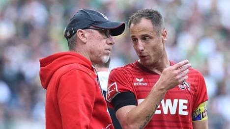 Matthias Lehmann (r.) überraschte mit seinen Aussagen zu Peter Stöger (l.)