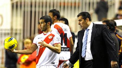 Rayo Vallecano's coach Jose Ramon Sandov