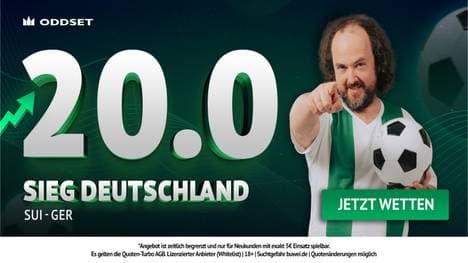 Schweiz – Deutschland: Quote 20,0 auf DFB-Sieg bei ODDSET!
