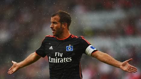 Rafael van der Vaart (l.) vom Hamburger SV