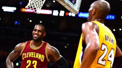 LeBron James (l.) und Kobe Bryant