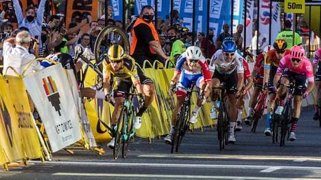 Fabio Jakobsen wurde bei der Polen-Rundfahrt von Dylan Groenewegen abgedrängt