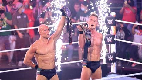 Marcel Barthel (r.) und Fabian Aichner sind wieder Tag Team Champions bei WWE NXT