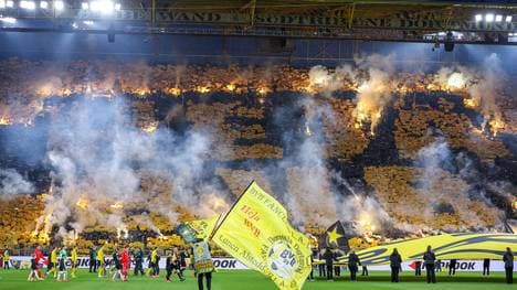 Mit dieser Choreo beeindruckten die BVB-Fans vor dem Spiel