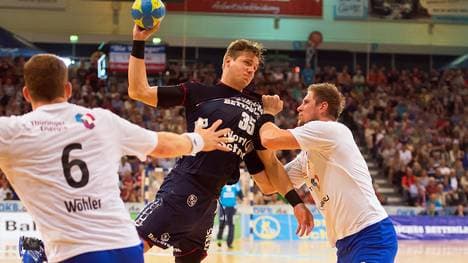 Rückraumspieler Kentin Mahe steuerte fünf Tore zum Kantersieg der Flensburger bei