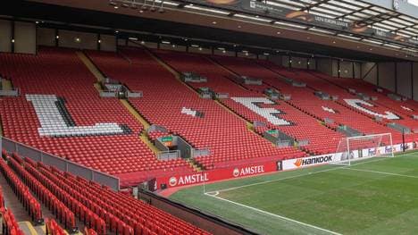 Im Stadion von Liverpool wurde eine neue Tribüne errichtet