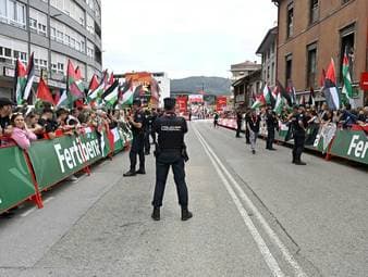 Großes Polizeiaufgebot bei der Vuelta
