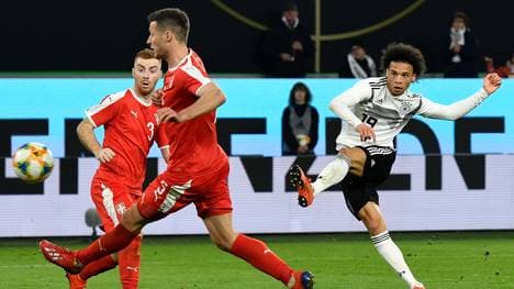 Leroy Sane war ein ständiger Unruheherd gegen Serbien
