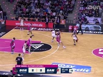 Spiel Highlights zu Telekom Baskets Bonn - BMA365 Bamberg Baskets