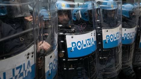 Die italienische Polizei im Einsatz