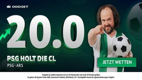 Quote 20,00 auf PSG! ODDSET Boost zum Champions League Finale vs. Arsenal