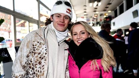 Lucas Braathen und die Sängerin Melissa Naschenweng