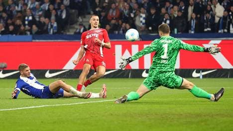 Tim Lemperle (m.) hat bereits sechs Tore für den 1.FC Köln erzielt