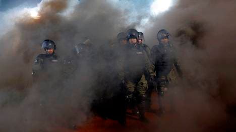 Das Playoff-Spiel von CSA Steaua wurde von heftigen Krawallen überschattet