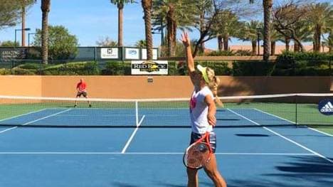 Angelique Kerber trainierte in den letzten Tagen mit Andre Agassi